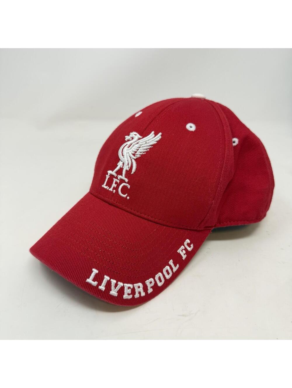 Liverpool FC Red Embroidered Snapback Cap Curved Brim Soccer One Size Fits All